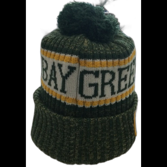 NFL Hat Skull Cap Unisex One Size Fits Most Green Bay Packers Pom Pom Logo - Picture 2 of 8